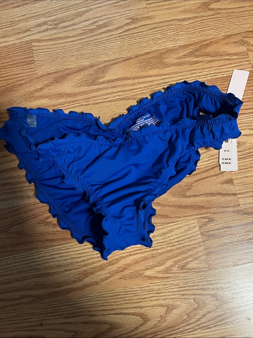 Victoria's Secret Blue Ruffle Bikini Bottom